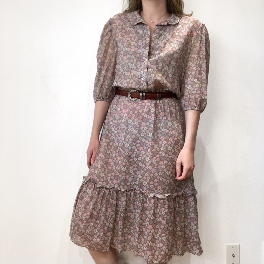 Vintage Antique Floral Prairie Dress